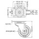 100mm Swivel Automatic Castor with Blue Rubber Wheel